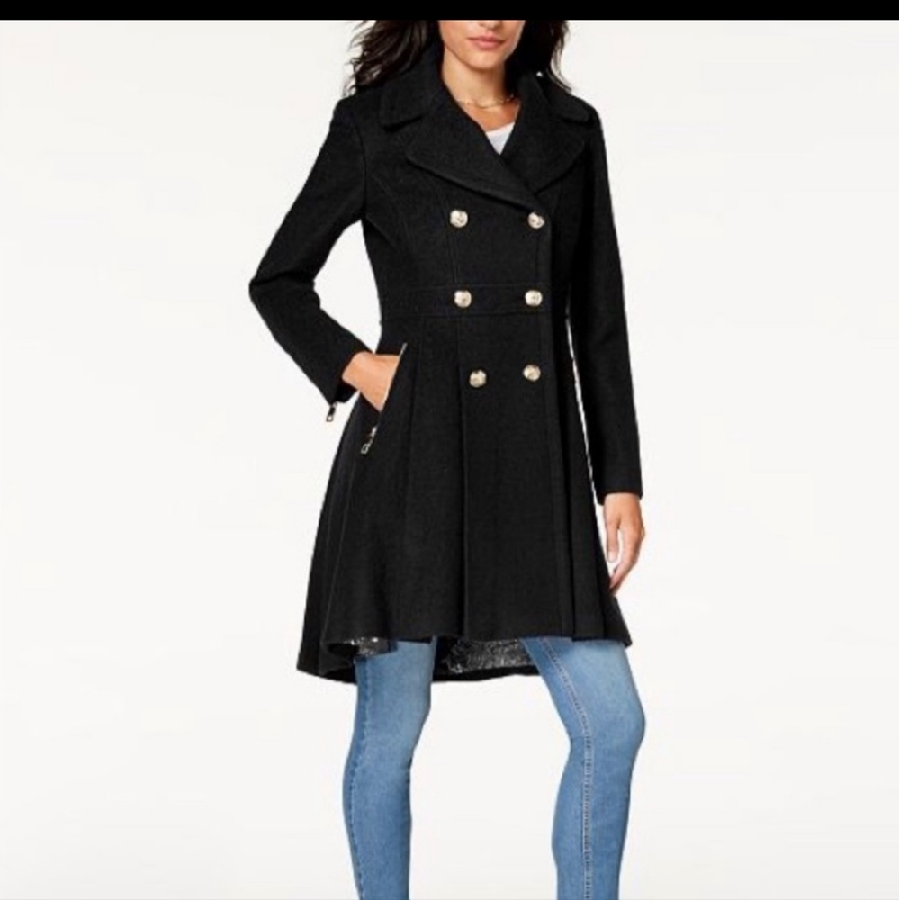 I have one remaining Guess Peacoat NEW with TAGS large black. (Had 2 Ivory sold)